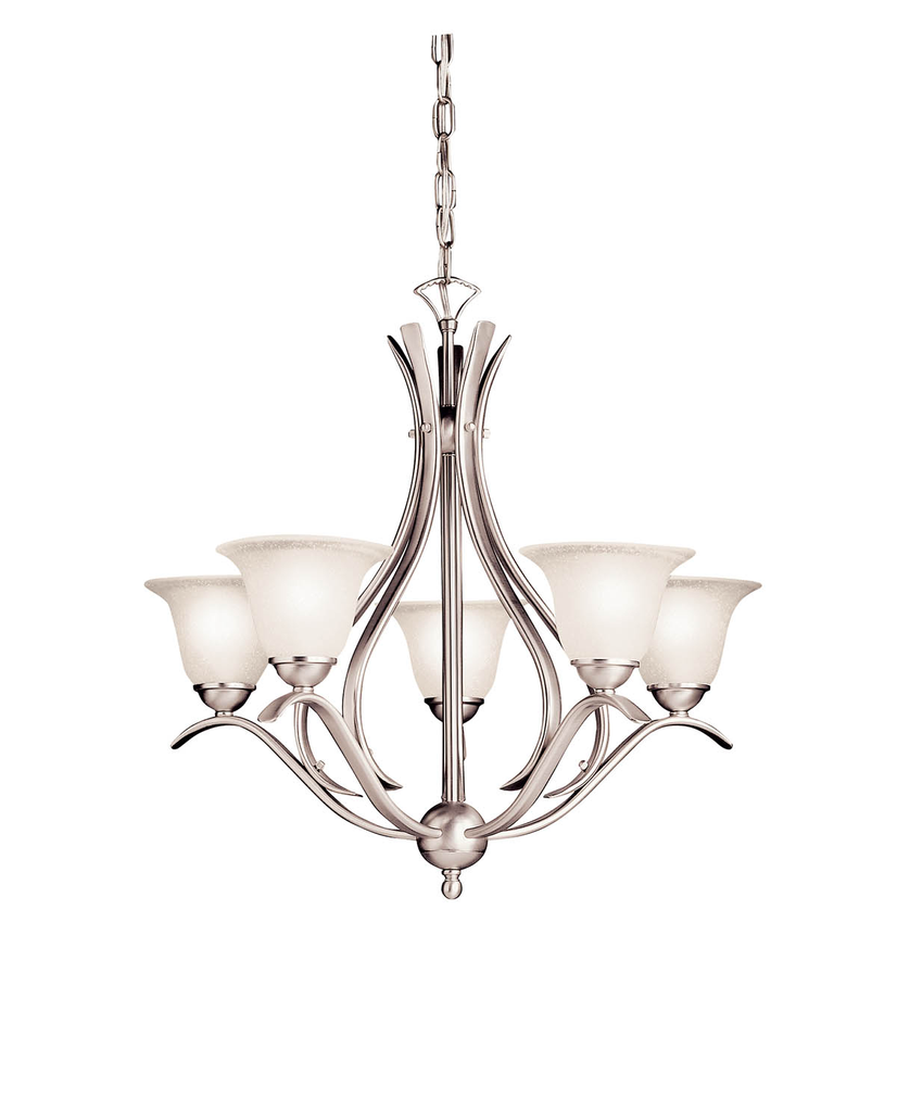 Product image for Kichler 2020NI Dover™ 5 Light Chandelier Brushed Nickel