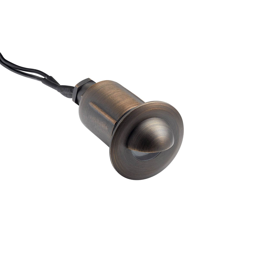 Product image for Kichler 15491CBR 12V MR8 Recessed In-Ground with Cowl Centennial Brass