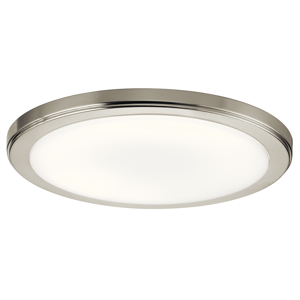 Product image for Kichler 44248NILED40 Zeo 4000K LED 13" Round Flush Mount Brushed Nickel