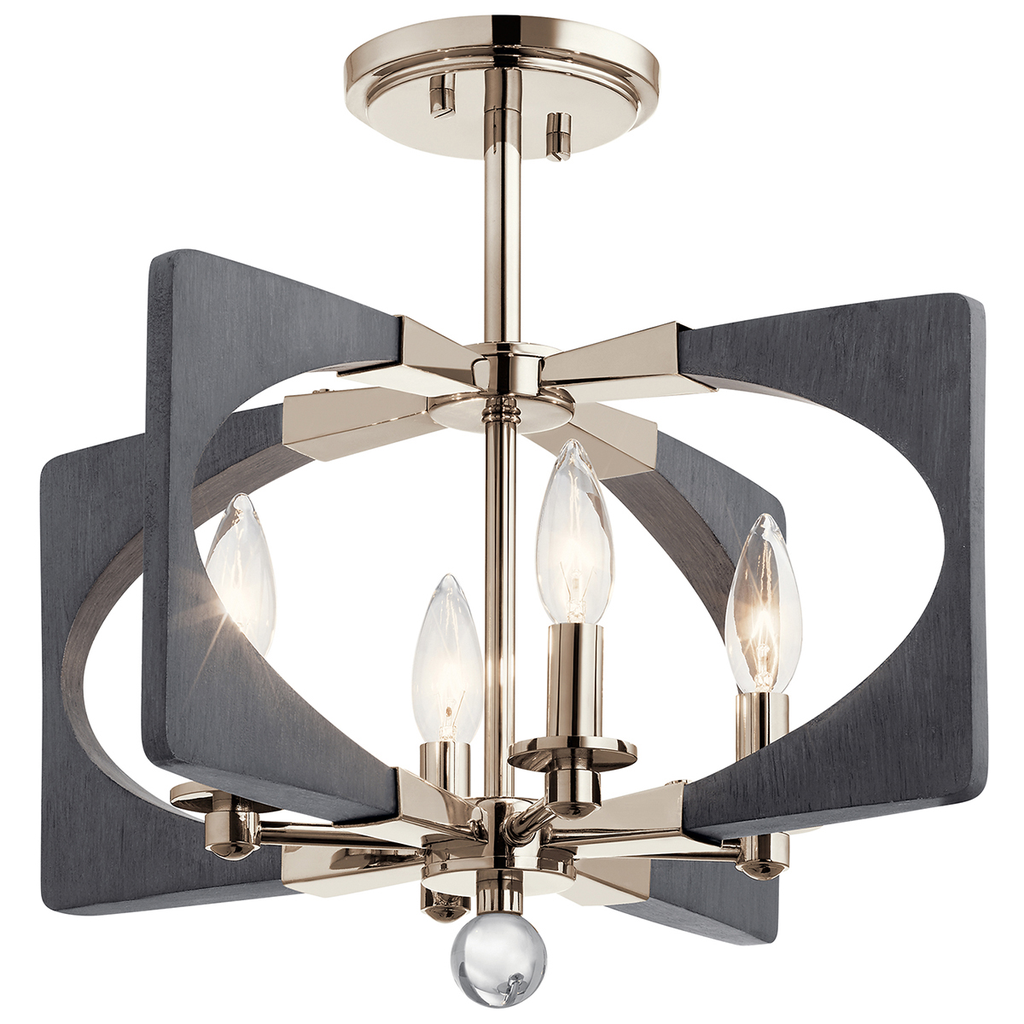 Product image for Kichler 44363DWG Alscar™ 4 Light Semi Flush Driftwood Grey