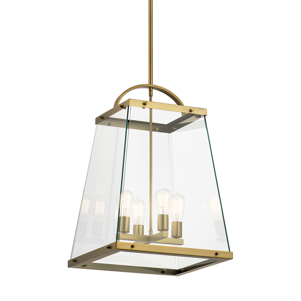 Product image for Kichler 52124BNB Darton 25.75" 4 Light Large Pendant Brass
