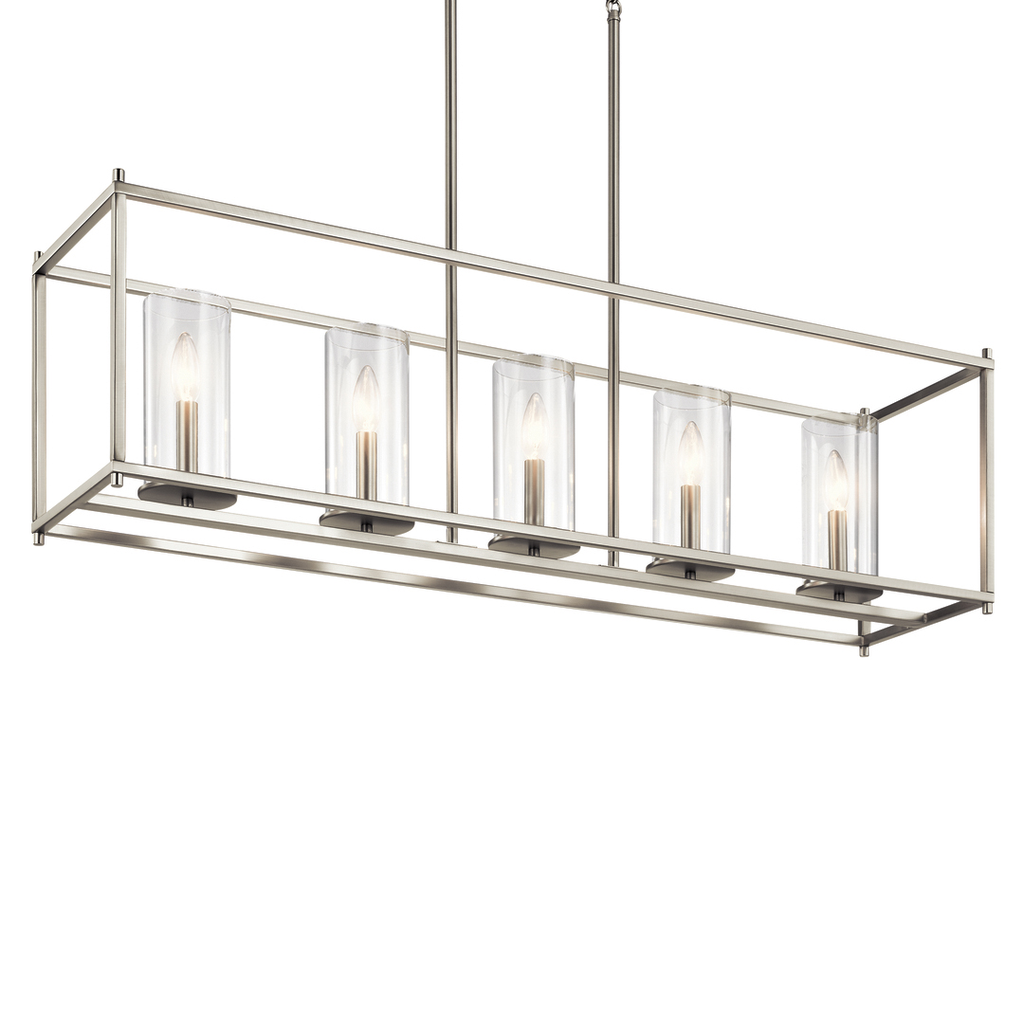 Crosby 13.75" Linear Chandelier Nickel