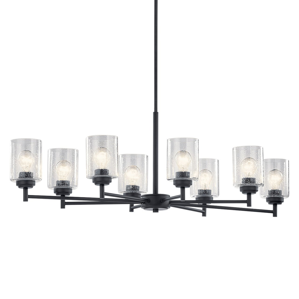 Product image for Kichler 44035BK Winslow™ 8 Light Chandelier Black