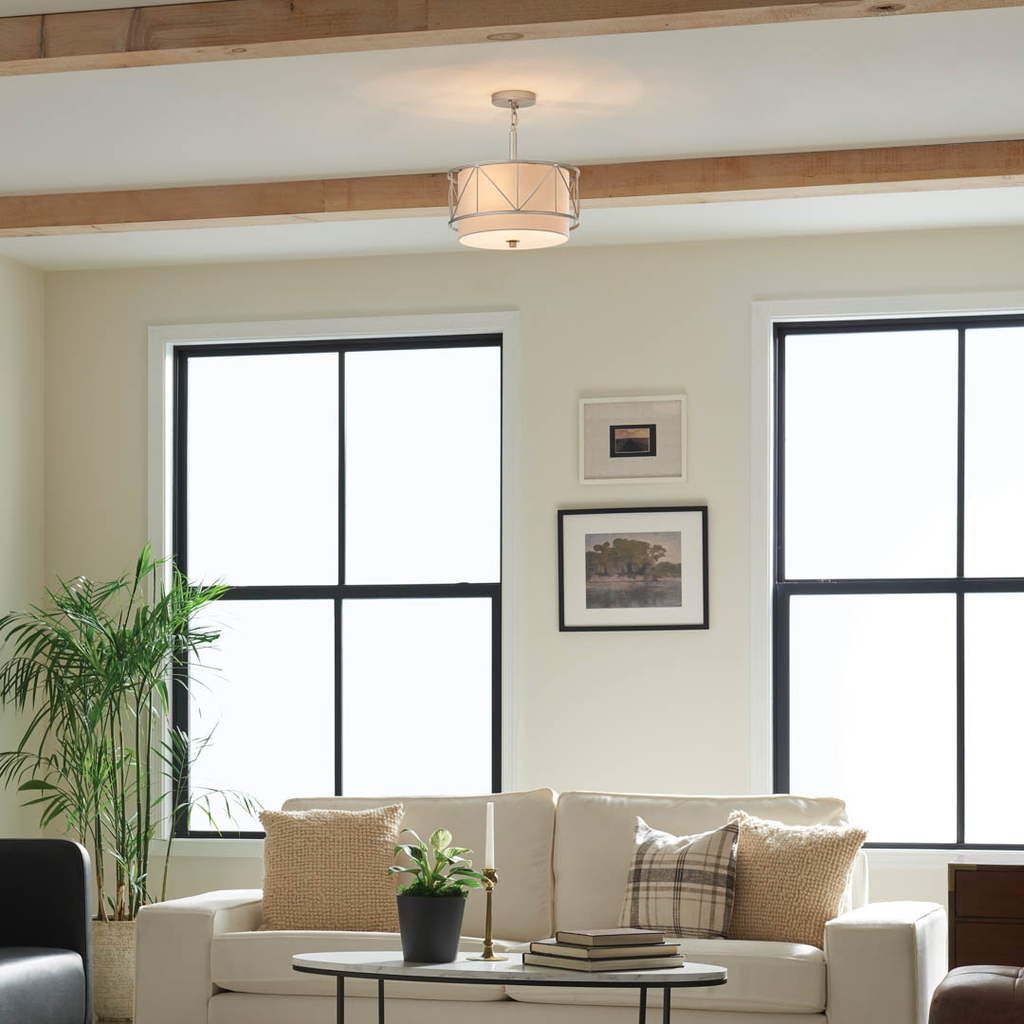 Product image for Kichler 52074SN Birkleigh 3 Light Pendant Satin Nickel