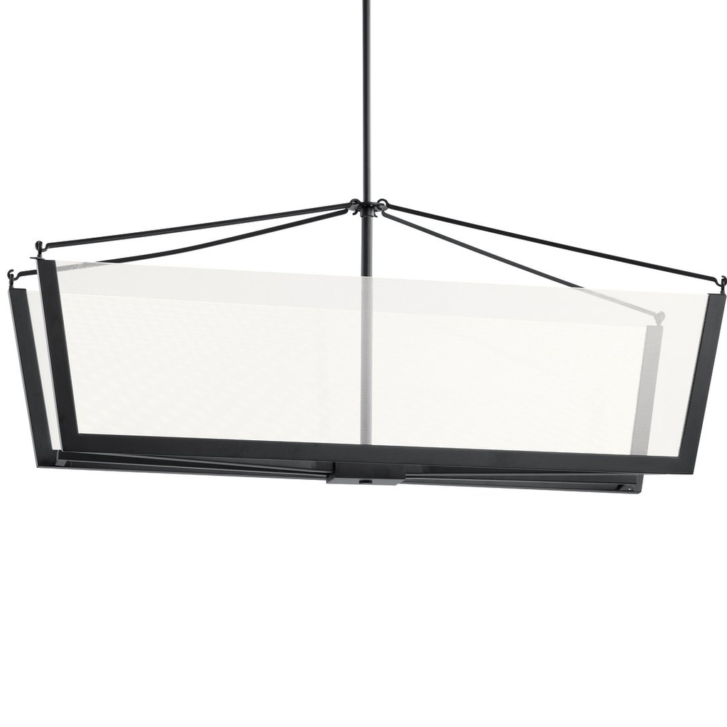 Product image for Kichler 52293BKLED Calters 38" LED Linear Chandelier Black