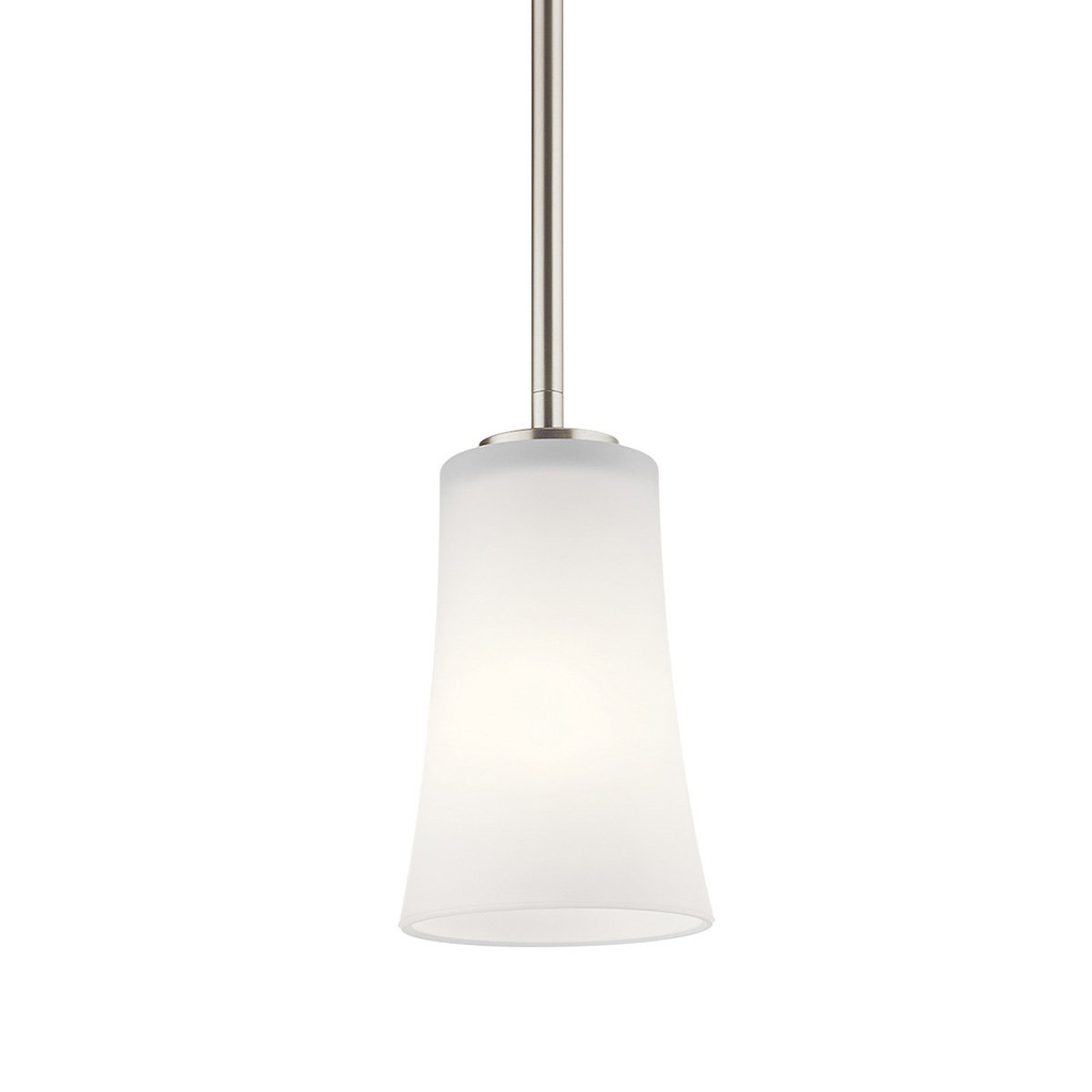 Product image for Kichler 43077NI Armida™ 4.75" 1 Light Mini Pendant Brushed Nickel
