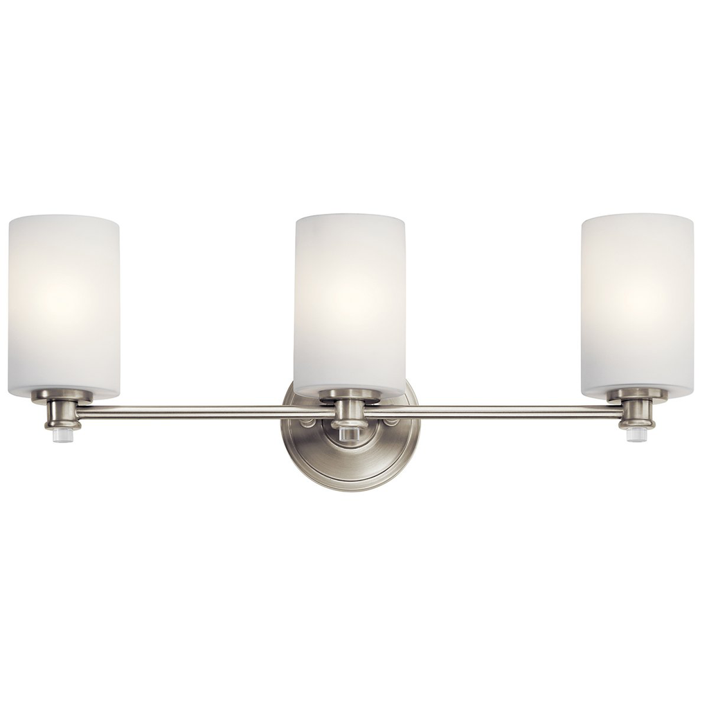 Product image for Kichler 45923NIL18 Joelson™ 3 Light Vanity Light with LED Bulb Brushed Nickel