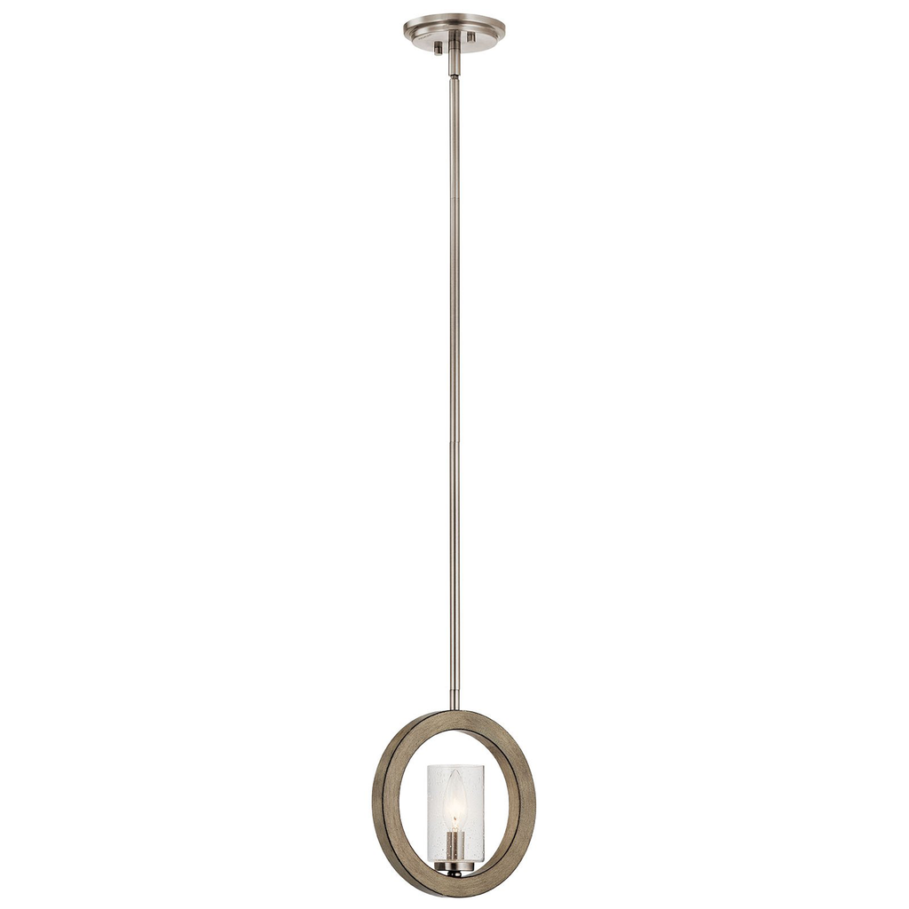 Product image for Kichler 43189DAG Grand Bank™ 1 Light Convertible Mini Pendant Distressed Antique Gray