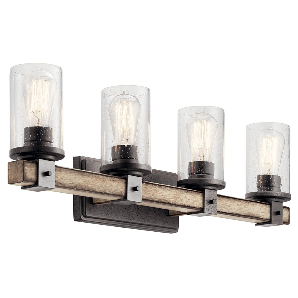 Product image for Kichler 37435 Barrington 4 Light Vanity Light Anvil Iron