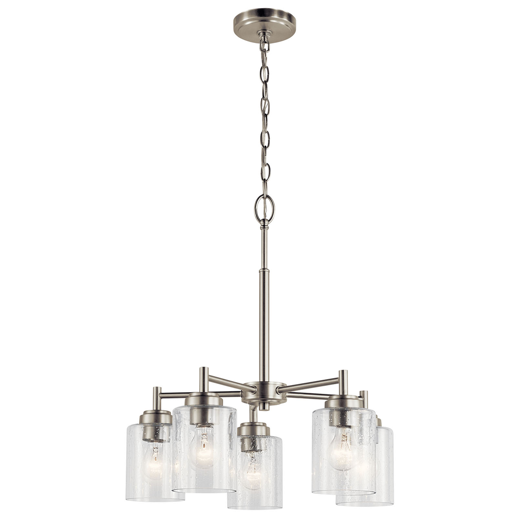 Winslow 19.75" 5 Light Chandelier Nickel