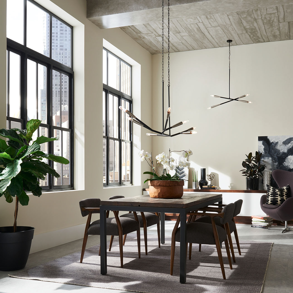 Product image for Kichler 43795BK Branches 7 Light Chandelier Black