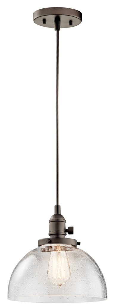 Product image for Kichler 43853OZ Avery™ 10" 1 Light Goblet Mini Pendant Olde Bronze®