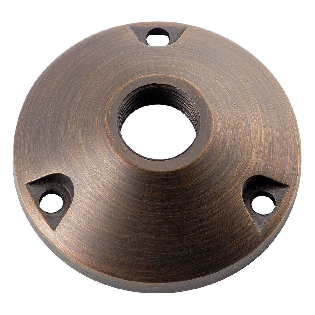 Product image for Kichler 15493CBR 12V 3" Round Mounting Base Centennial Brass