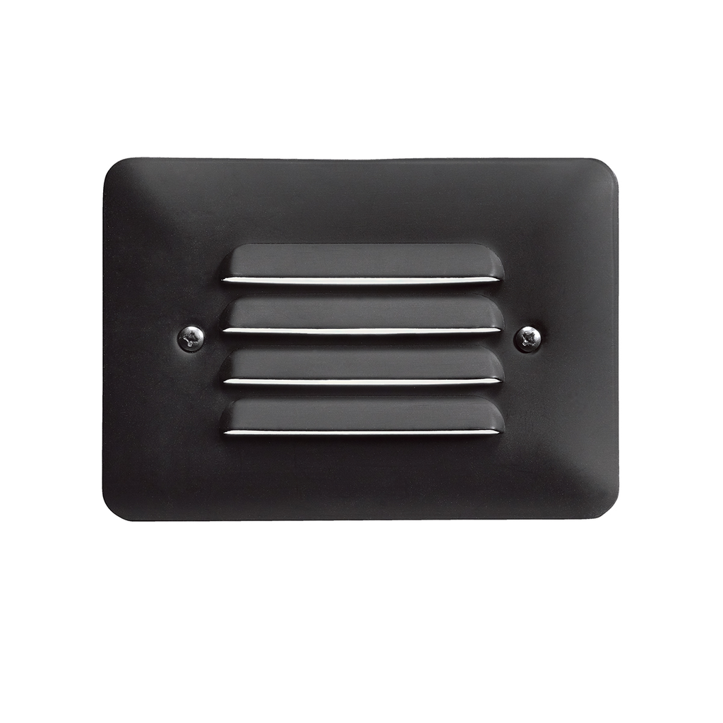 Product image for Kichler 15782BKT27R 2700K Louvered LED Mini Step Light in Textured Black