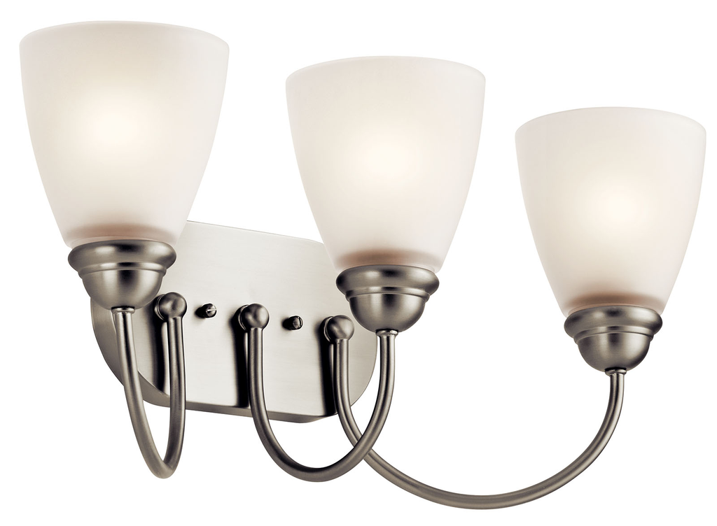 Product image for Kichler 45639NI Jolie 3 Light Vanity Light Brushed Nickel