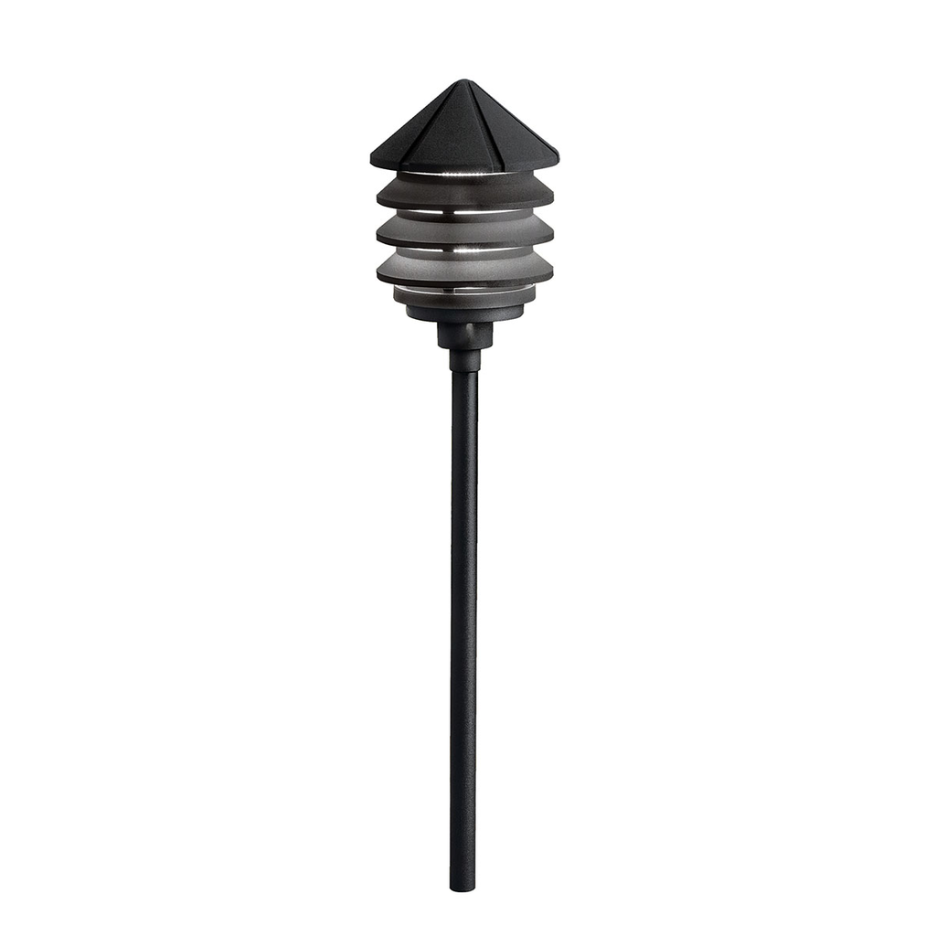 Kichler 15005BKT Three Tier 12V Path Light Textured Black Product image for Kichler 15005BKT Three Tier 12V Path Light Textured Black