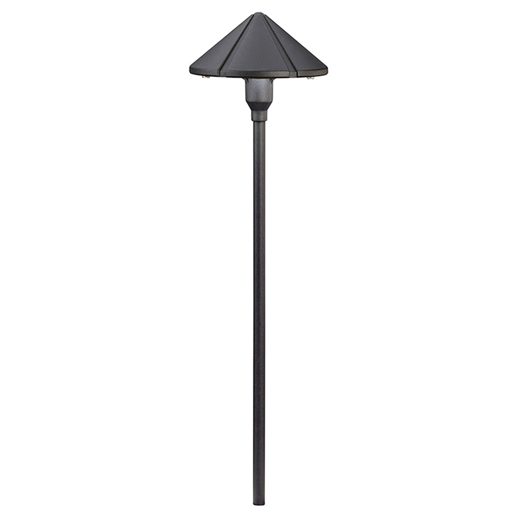 Product image for Kichler 15826BKT27R Center Mount 2700K LED Path Light Textured Black