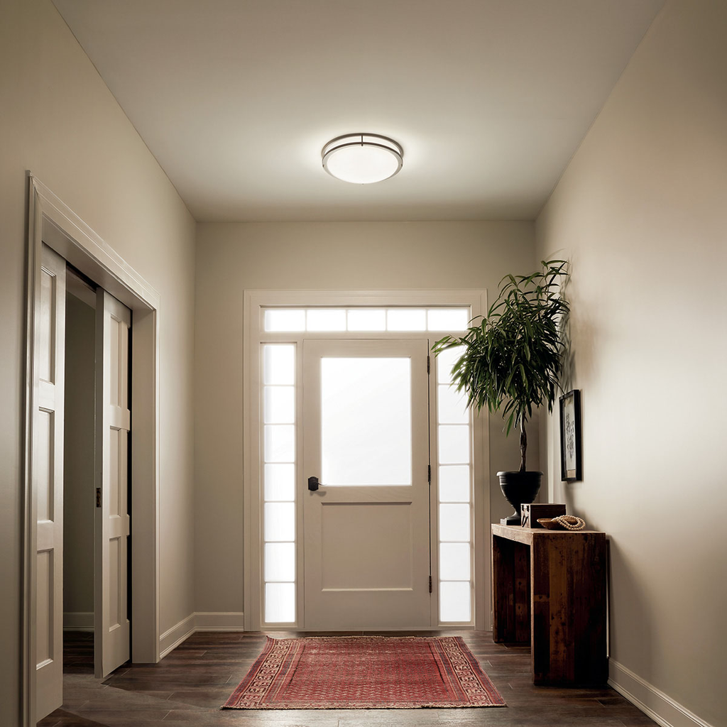 Product image for Kichler 10789OZLED Avon 32.5" LED Oval Flush Mount Olde Bronze®