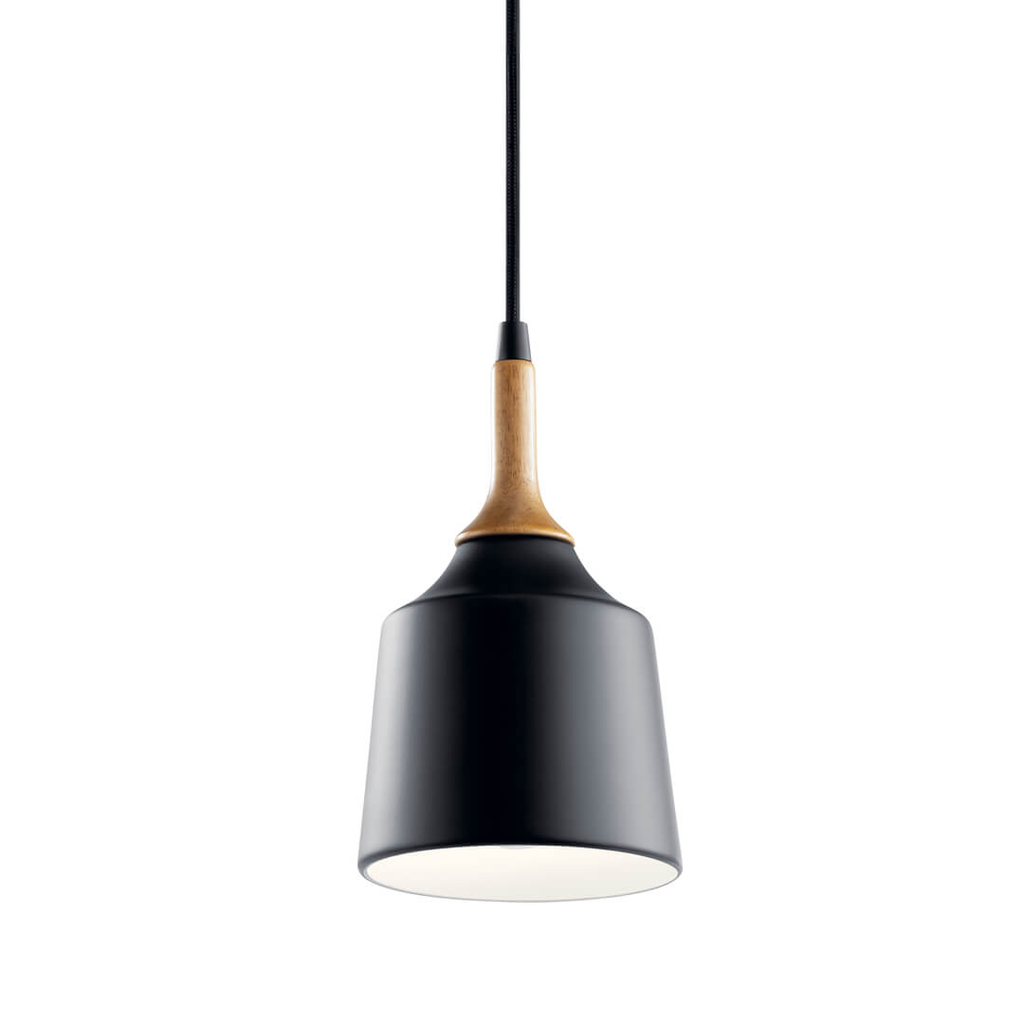 Product image for Kichler 43682BK Danika 1 Light Mini Pendant Black