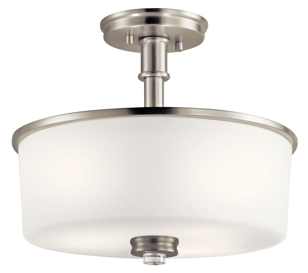 Product image for Kichler 43926NI Joelson™ 3 Light Semi Flush Brushed Nickel