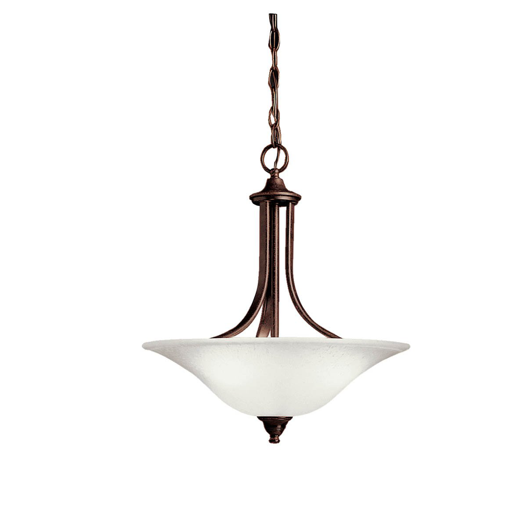 Product image for Kichler 3502TZ Dover™ 3 Light Convertible Inverted Pendant Tannery Bronze™