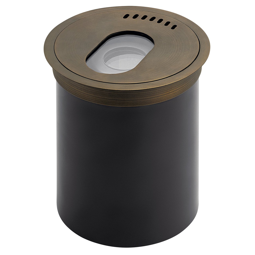 Product image for Kichler 15788CBR Articulating Well Light with Brass Trim Centennial Brass