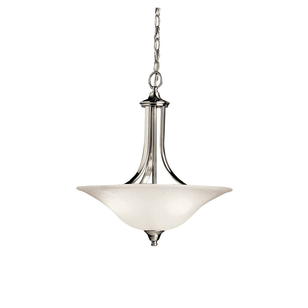 Product image for Kichler 3502NI Dover™ 3 Light Convertible Inverted Pendant Brushed Nickel
