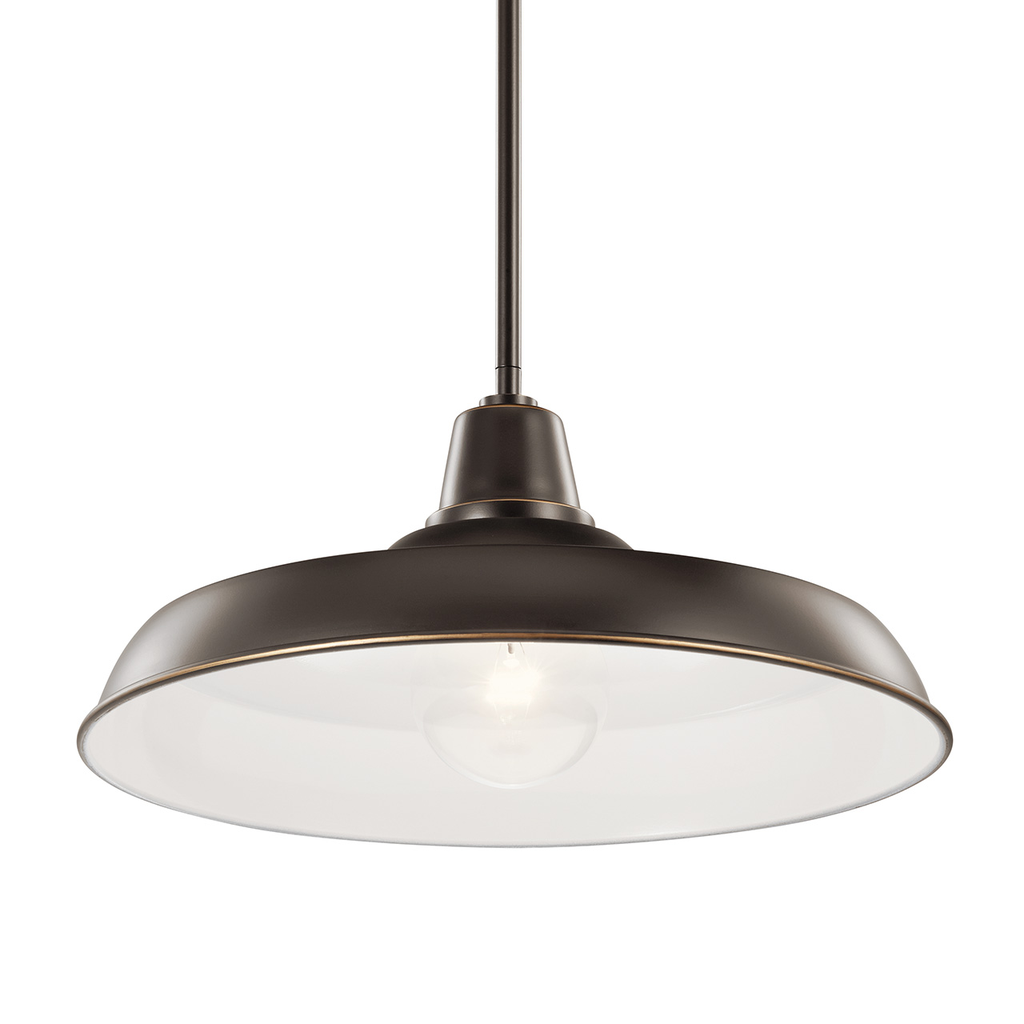 Product image for Kichler 49993OZ Pier 1 Light 16" Convertible Pendant Olde Bronze
