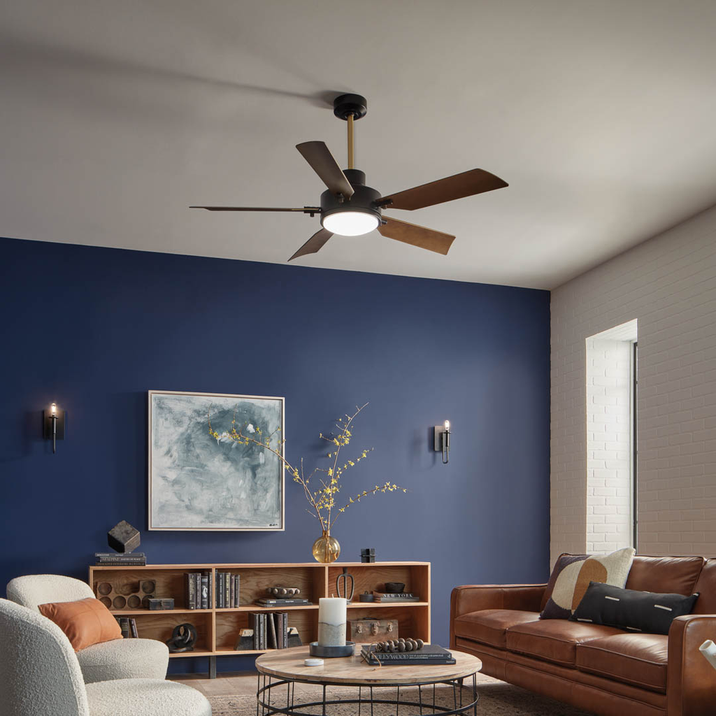 Product image for Kichler 330057SBK 56" Guardian Ceiling Fan Satin Black
