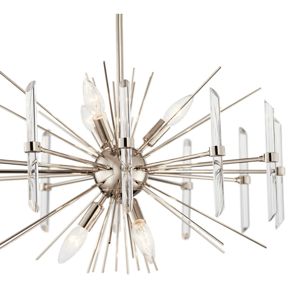 Product image for Kichler 44275PN Eris 6 Light Chandelier Polished Nickel