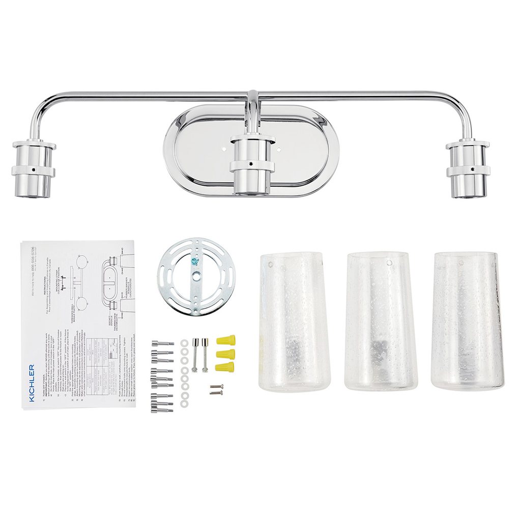 Braelyn™ 24" 3 Light Vanity Light Chrome