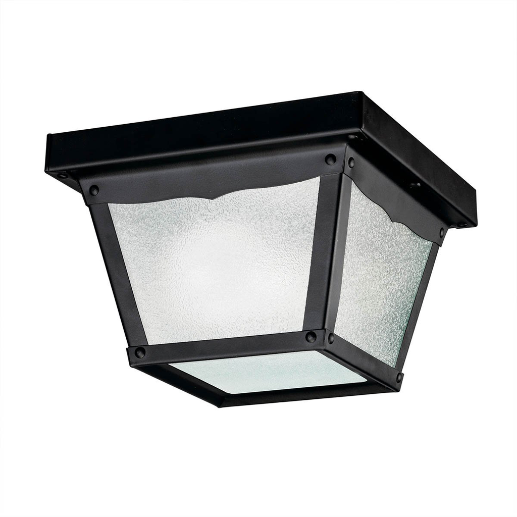 Product image for Kichler 365BK 7.5" 1 Light Flush Mount Black