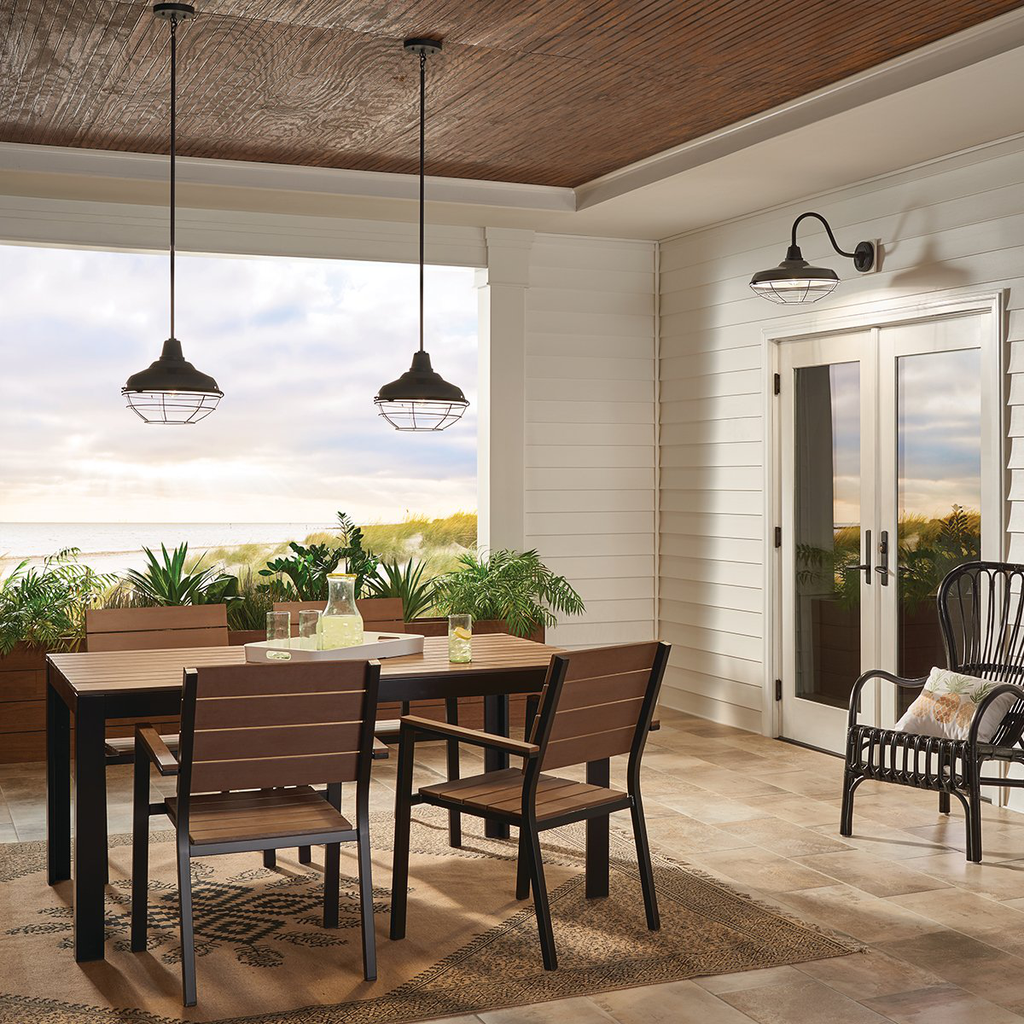 Product image for Kichler 49991GG Pier™ 16" 1 Light Wall Light Gloss Grey