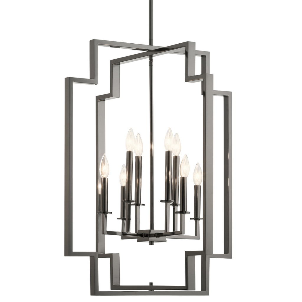 Product image for Kichler 43966MCH Downtown Deco 32" Foyer Chandelier Chrome