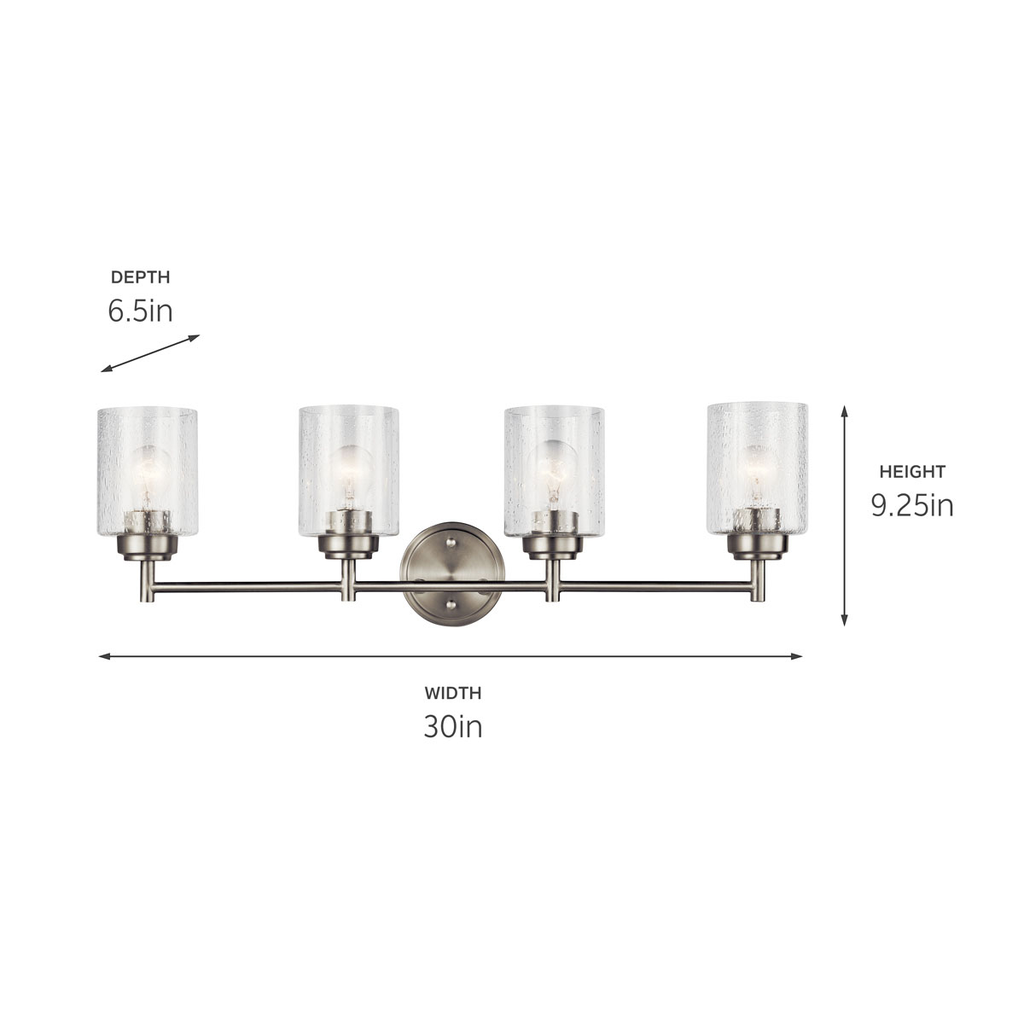Winslow 30" 4 Light Vanity Light Nickel