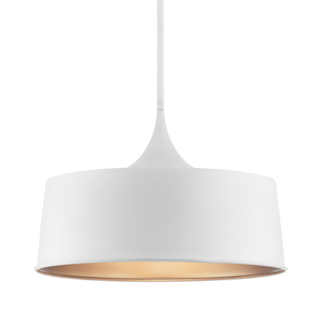 Product image for Kichler 52097WH Elias 15.25" 1 Light Convertible Pendant White