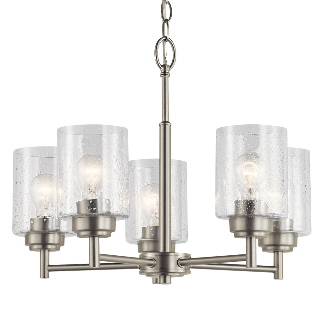 Winslow 19.75" 5 Light Chandelier Nickel