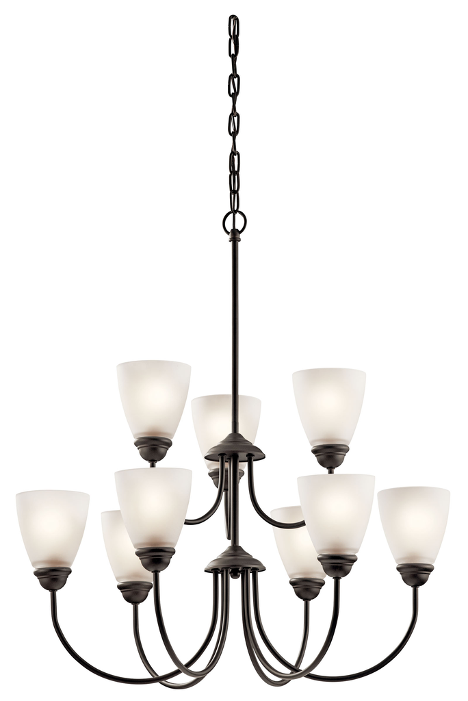 Product image for Kichler 43639OZ Jolie 9 Light Chandelier Olde Bronze®