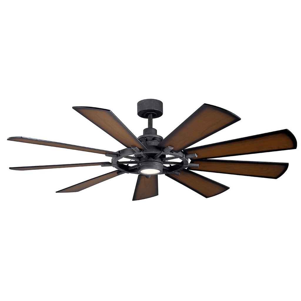 Product image for Kichler 300265DBK Gentry LED 65" 9 Blade Fan Black