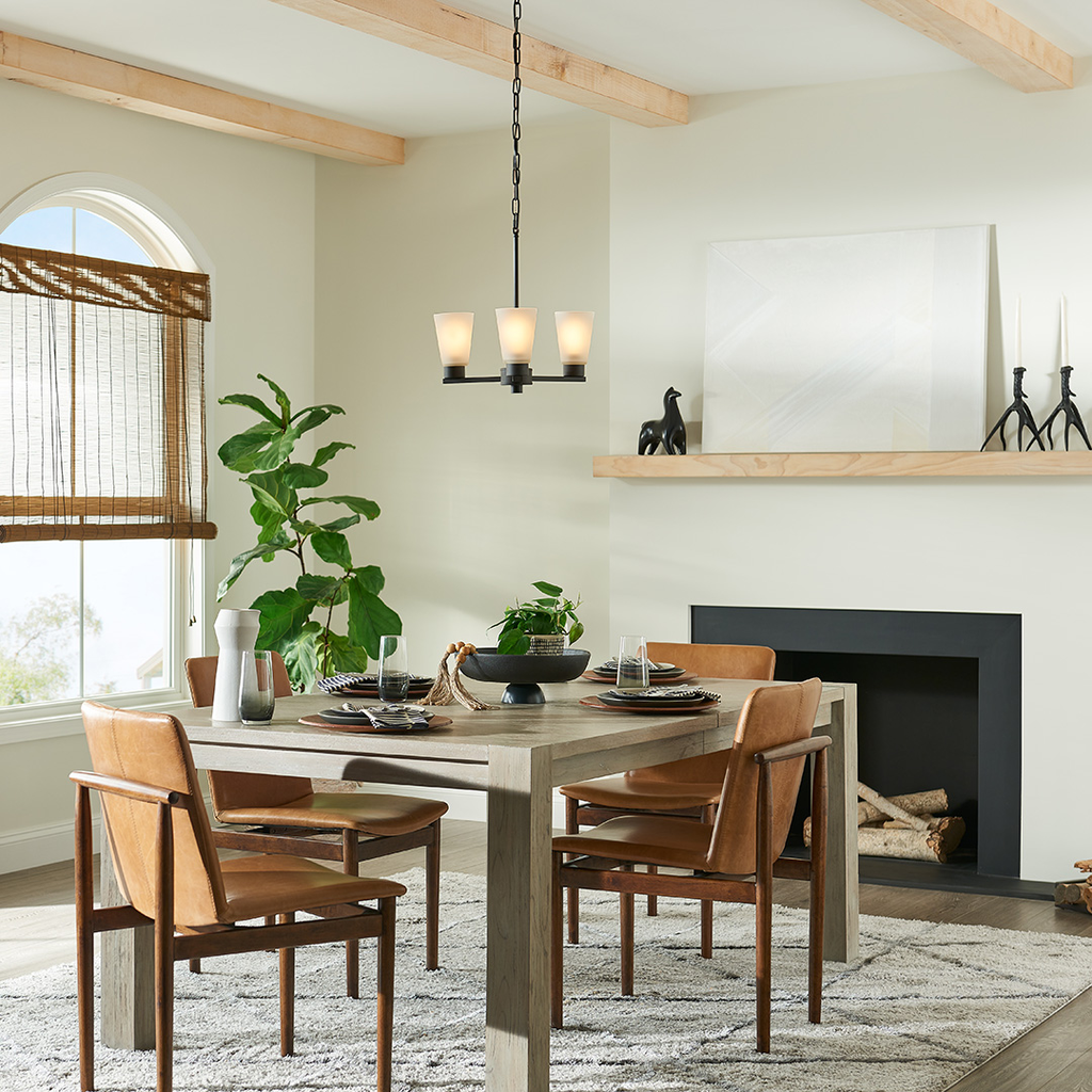 Product image for Kichler 52435OZ Stamos 18" 3 Light Chandelier Olde Bronze