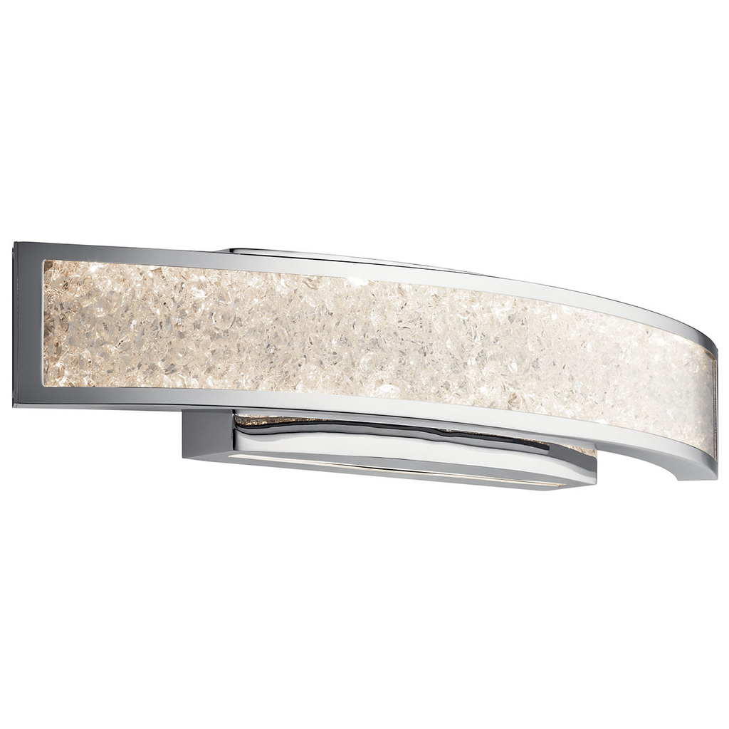 Product image for Kichler 83500 Crushed Ice&trade; 1 Light Vanity Light Chrome