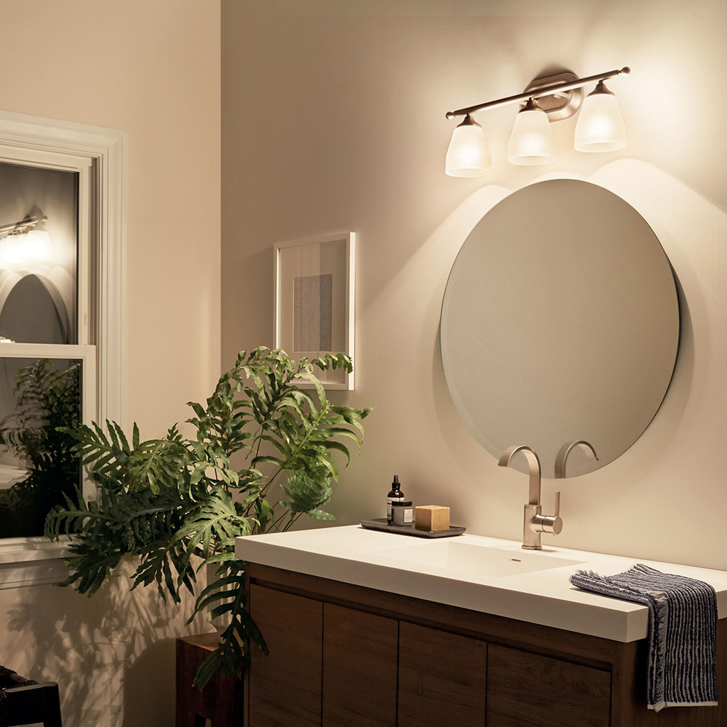 Ansonia 3 Light Vanity Light Nickel