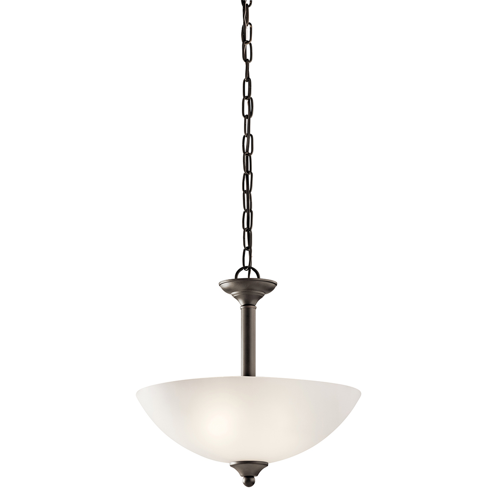 Product image for Kichler 43641OZL18 Jolie 2 Light Convertible Pendant with LED Bulbs Olde Bronze®