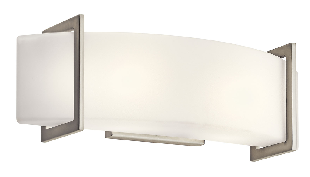 Product image for Kichler 45218NI Crescent View™ 2 Light Wall Sconce Brushed Nickel