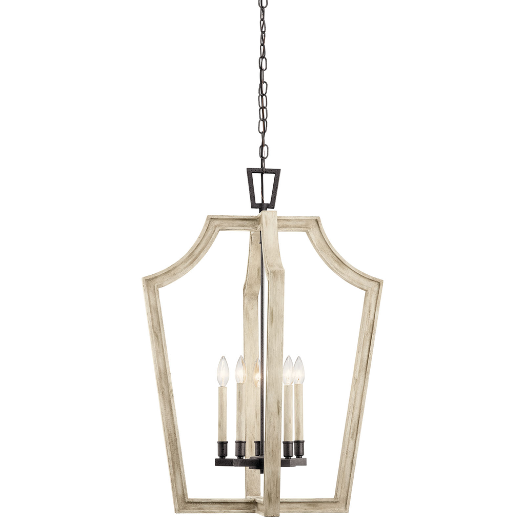 Product image for Kichler 44262AVI Botanica 5 Light Chandelier Anvil Iron