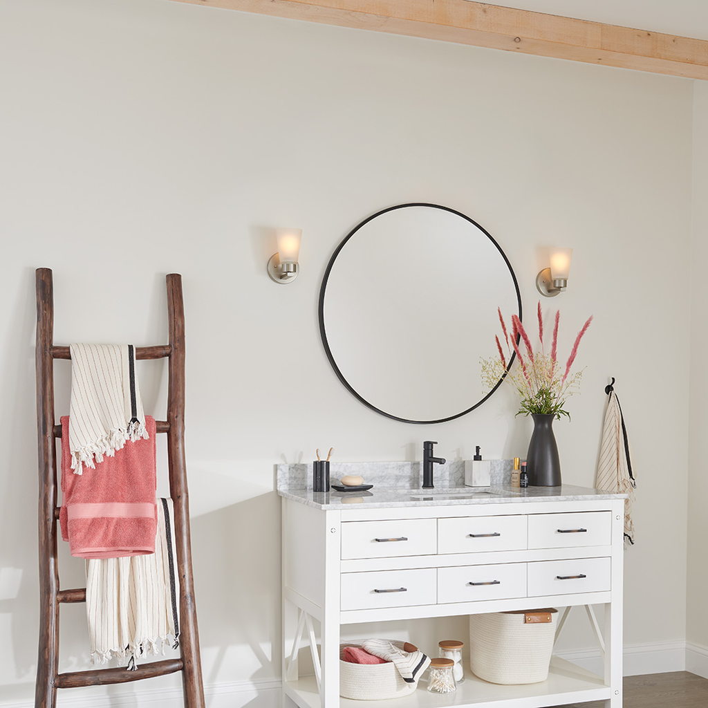 Product image for Kichler 52437NI Stamos 4.25" Wall Sconce Brushed Nickel