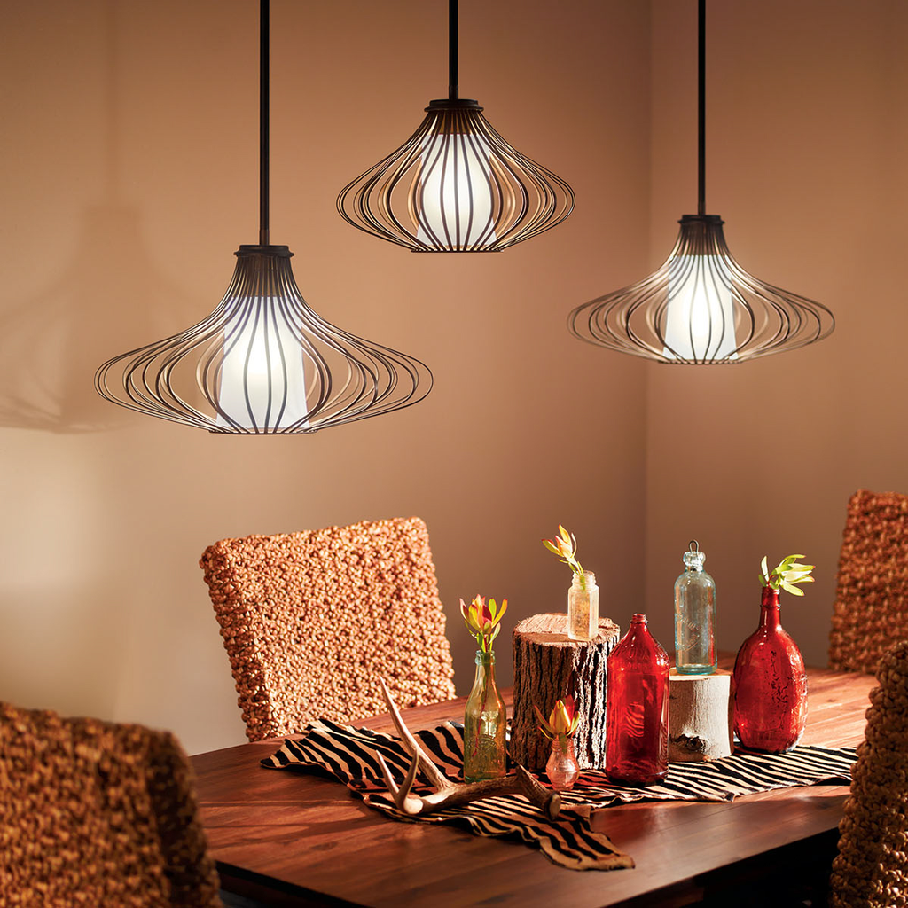 Product image for Kichler 43201OZ 18" 1 Light Pendant Olde Bronze®