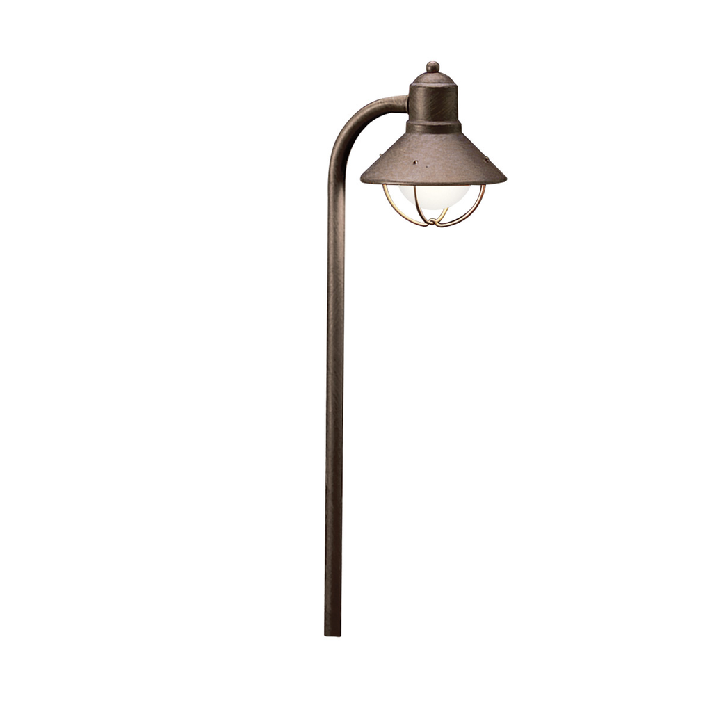 Product image for Kichler 15438OB Traditional Marine Lantern 12V Path Light Olde Brick