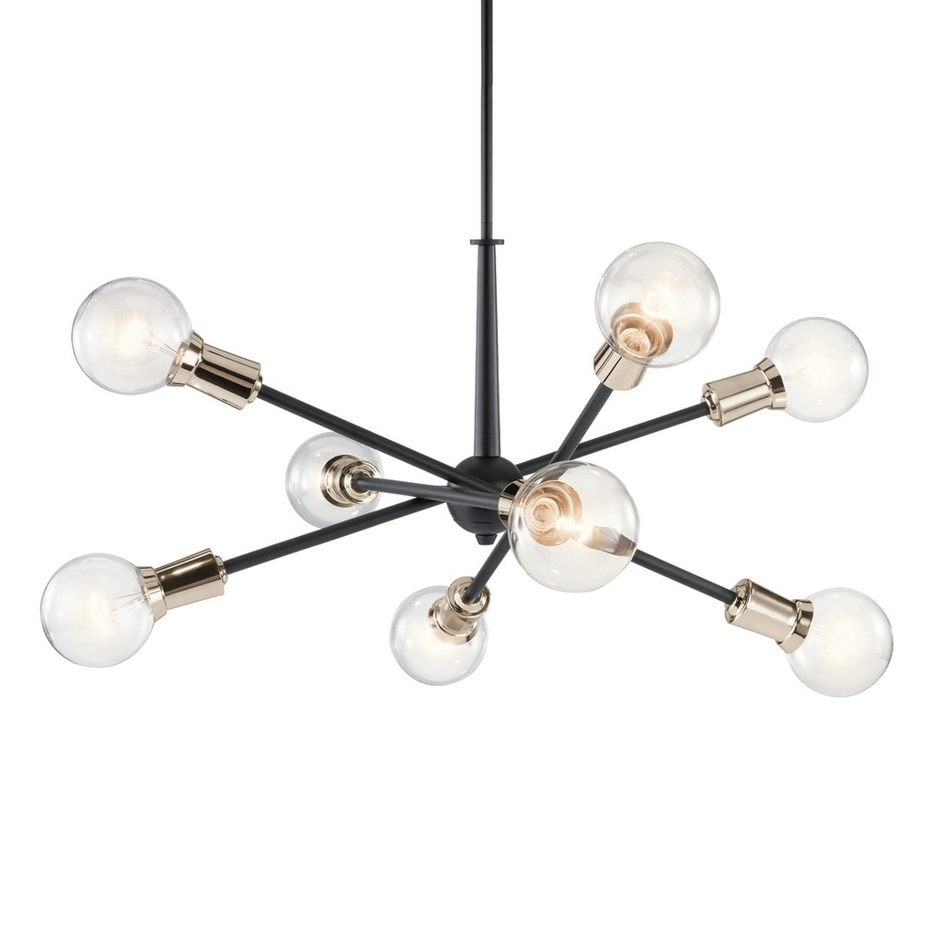 Product image for Kichler 43118BK Armstrong 8 Light Chandelier Black