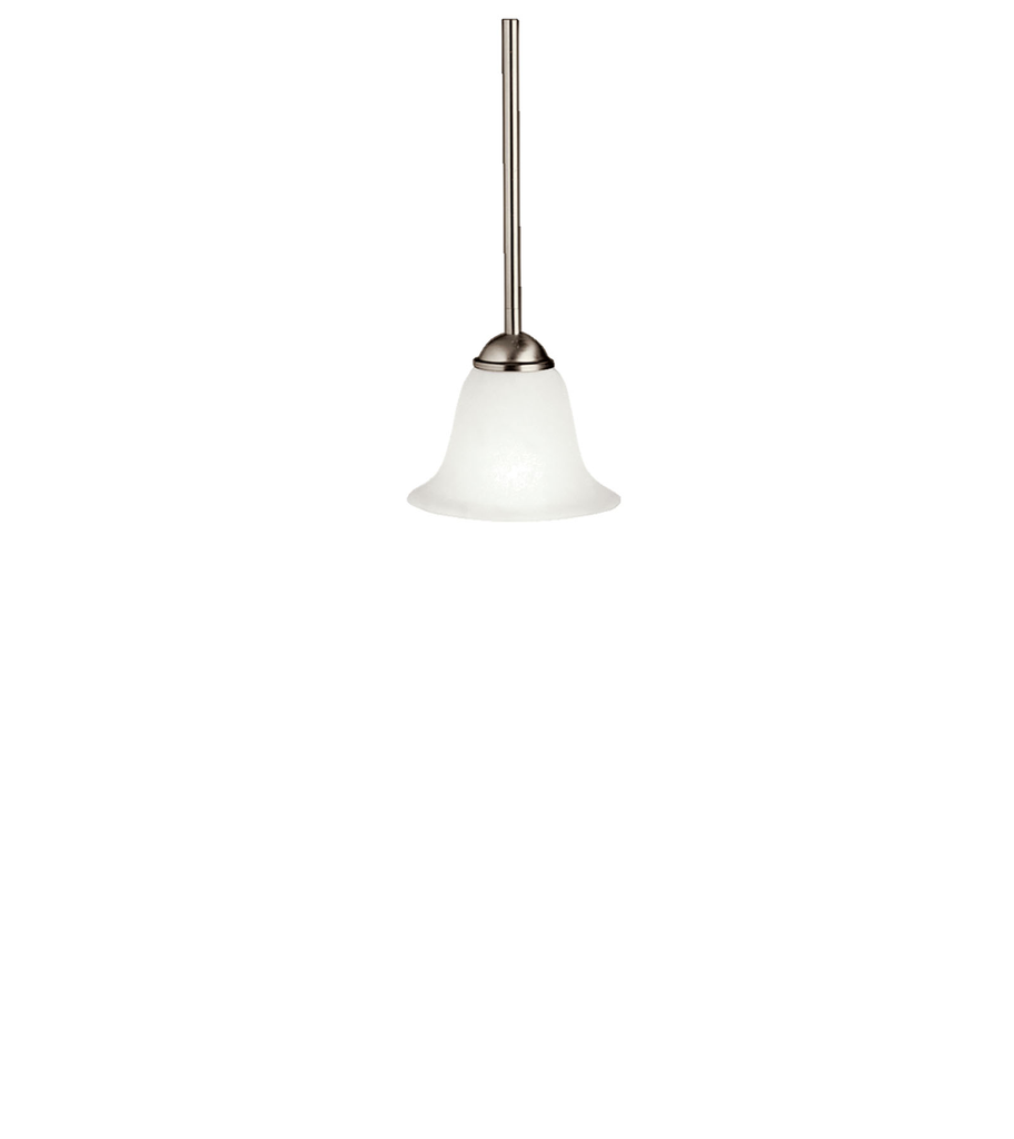 Product image for Kichler 2771NI Dover™ 6.5" 1 Light Mini Pendant Brushed Nickel